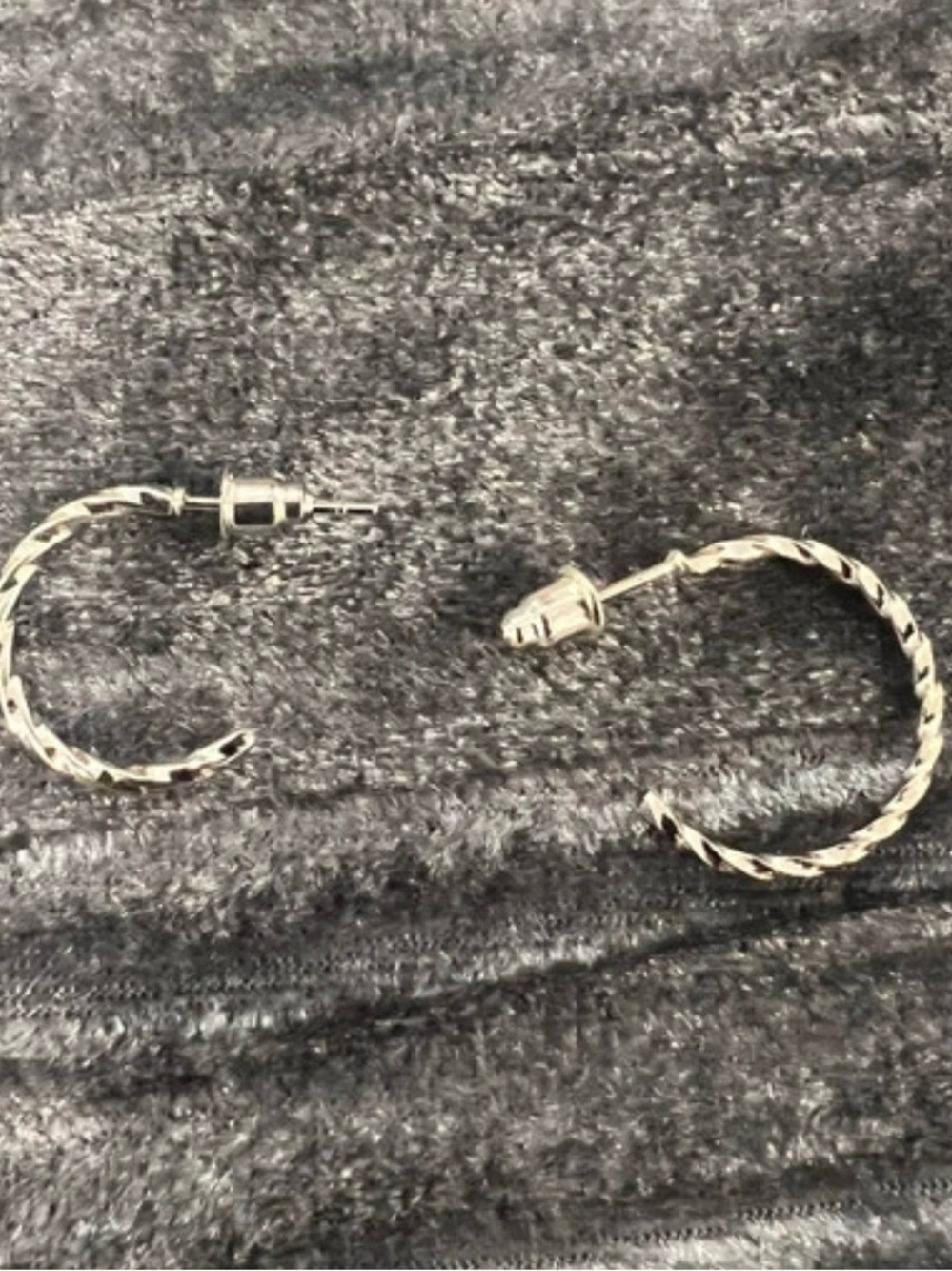 Twisted Hoop Earrings in Silver - Classic Hoop Style